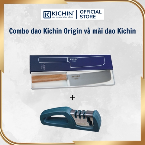 Combo Dao Cao Cấp Kichin Nakiri KCD-103 + Mài dao Kichin