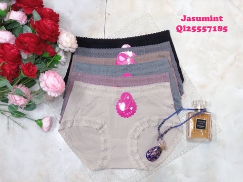 Quần cotton lụa Nhật cạp ren cao cấp 885