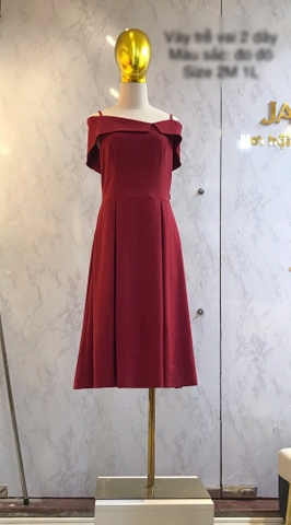 Váy cổ lá trễ vai cao cấp