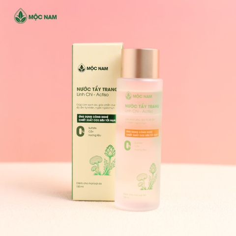 Tẩy trang 2 lớp Mộc Nam chiết xuất Linh Chi Actiso