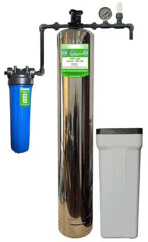 Hệ thống lọc tổng sinh hoạt 1 cột inox 1054 - van cơ NSX-MI1-2