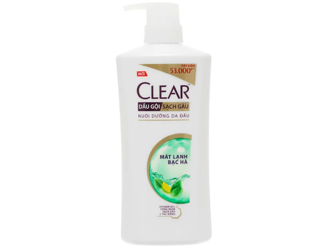 Dầu gội sạch gàu Clear mát lạnh bạc hà 612ml