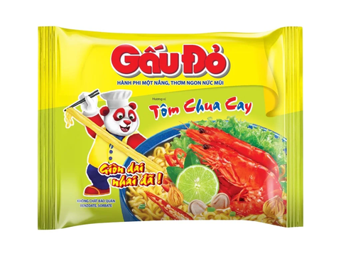 Mì Gấu đỏ tôm chua cay gói 62g