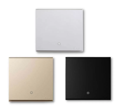 Bộ Công tắc đơn 45A, 1 chiều, 2 cực có đèn LED mặt vuông màu trắng Simon E6 724523