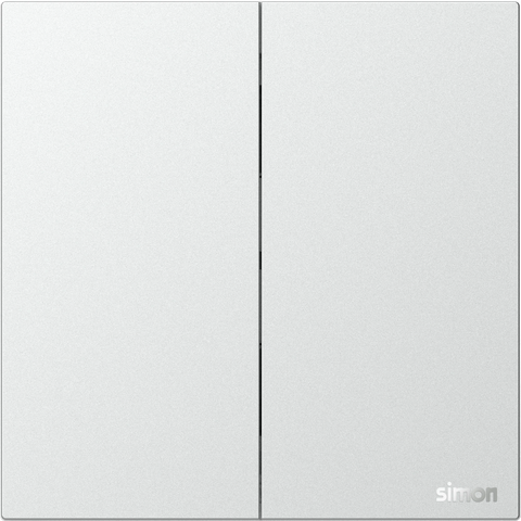 M7 AIR- Bộ nút nhấn đôi (16AX 250V) (Platinum Sliver) Simon M7 661021F-6R