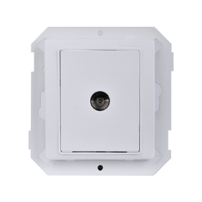 Module ổ cắm tivi đơn màu trắng Simon V8 80476
