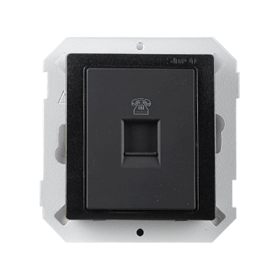 Module ổ cắm điện thoại đơn màu Đen Simon V8 80480-26