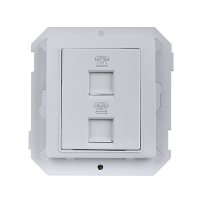 Module ổ cắm điện thoại đôi Simon V8 80488