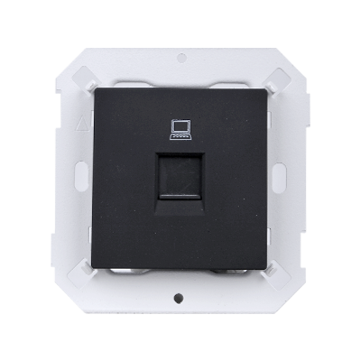 Module ổ cắm dữ liệu mạng Cat6 màu Đen Simon V8 80591-26