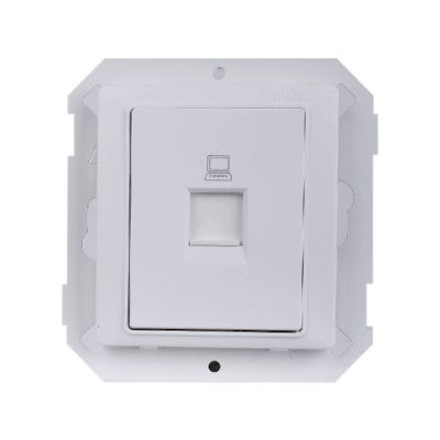 Module ổ cắm dữ liệu mạng Cat6 màu trắng Simon V8 80591