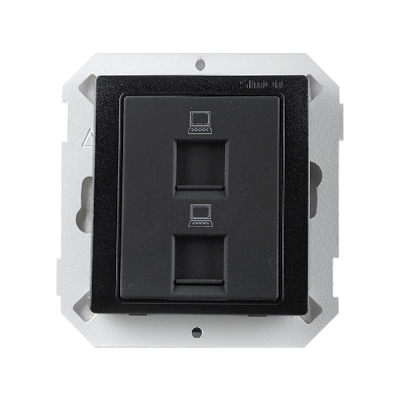 Module ổ cắm mạng đôi Cat6 màu Đen Simon V8 80593-26