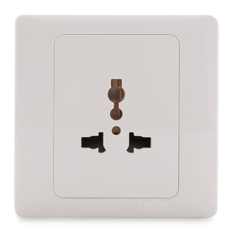 Bộ Ổ cắm đa đơn tiêu chuẩn chuẩn vuông màu trắng Simon 50 51089