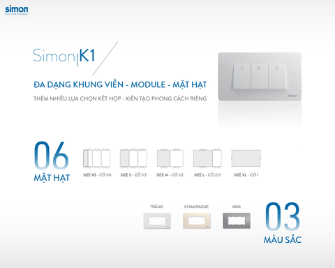 Hạt Tivi size S (Xám) Simon K1 K1551S-61