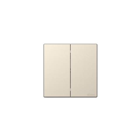 Bộ Công tắc đôi, 2 chiều mặt vuông màu Sâm Panh (champagne) cao cấp Simon S6 581022-46