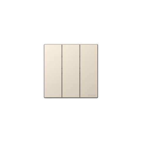 Bộ Công tắc ba, 2 chiều mặt vuông màu sâm panh (champgane) cao cấp Simon S6 581032-46