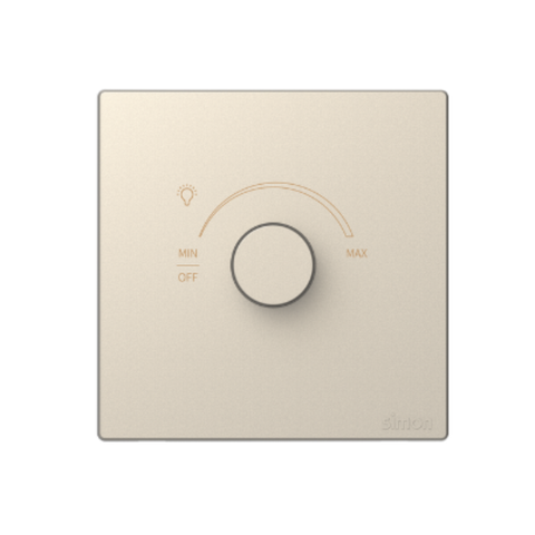 Bộ Chiết áp đèn mặt vuông màu Sâm Panh (champagne) Simon S6 58E101-46