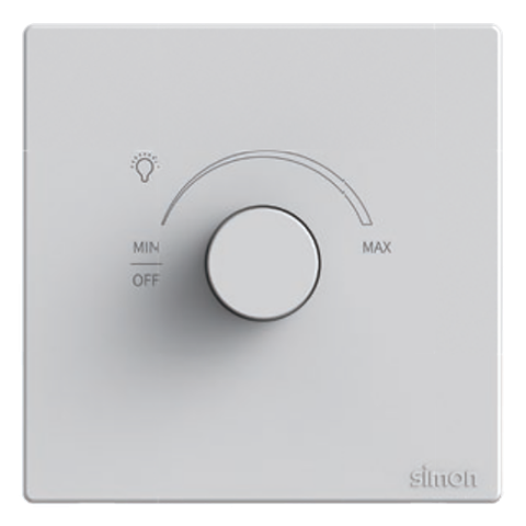 Bộ Chiết áp đèn mặt vuông màu trắng Simon S6 58E101