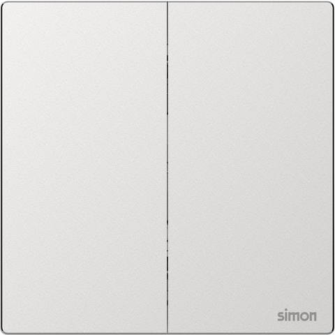 M7 Metal- Bộ công tắc đôi 2 chiều (Frosted Sliver) Simon M7 661022M-2A