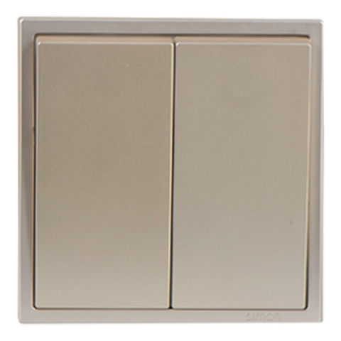 Module công tắc đôi 1 chiều màu Sâm Panh Simon i7 701021-46