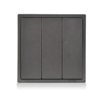 Module công tắc nhấn nhả, nút nhấn ba màu Xám (Grey) Simon i7 701031F-61