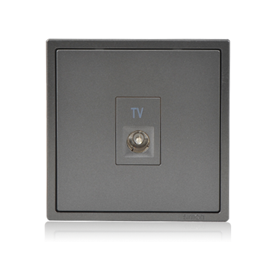 Module ổ cắm tivi đơn chuẩn F màu xám Simon i7 705114-61