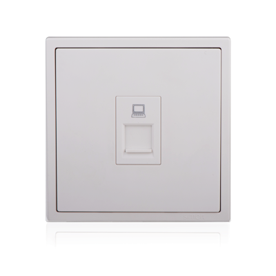 Module ổ cắm mạng đơn (Cat6) màu trắng Simon i7 705218