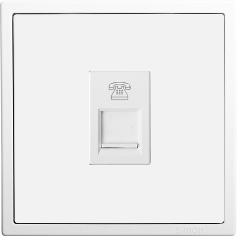 Module ổ cắm điện thoại đơn màu trắng Simon i7 705214