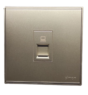 Module ổ cắm mạng đơn (Cat6) màu sâm panh Simon i7 705218-46