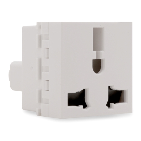 Ổ cắm đa tiêu chuẩn 10A 250V~(M module) màu trắng Simon 51A H80