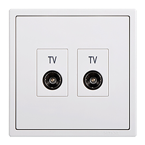 Module ổ cắm tivi và tivi chuẩn F màu sâm panh Simon i7 705119S-46
