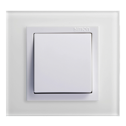 Module nút nhấn nhả đơn màu trắng Simon V8 80101F