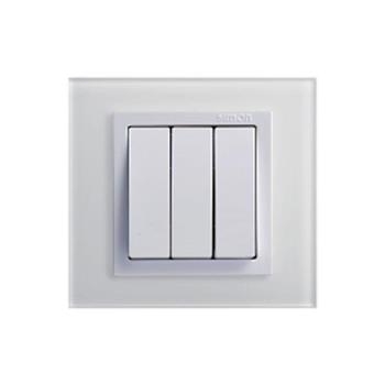 Module nút nhấn ba màu trắng Simon V8 80371F