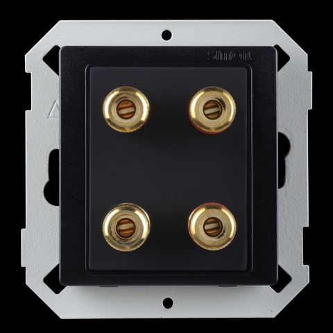 Module ổ cắm kết nối âm thanh đôi màu Đen Simon V8 80800Y2-26