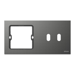 Khung viền đôi gồm khung vuông và khung oval đôi (SQUARE+TWIN OVAL) màu Grey Simon S20 820820-21