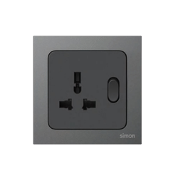 Module ổ cắm đơn 3 chấu đa năng kèm công tắc Simon S20 821089