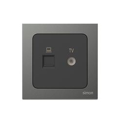 Module ổ cắm tivi và mạng cat6 Simon S20 825302