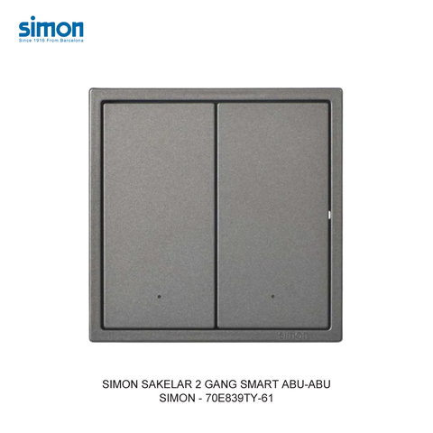  Smart TY cloud- Công tắc đôi màu Xám Simon 70E839TY-61