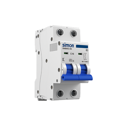 Aptomat dòng cắt 6000A 2P MCB 6k 2P 40A Simon SMB65C-63C40/2