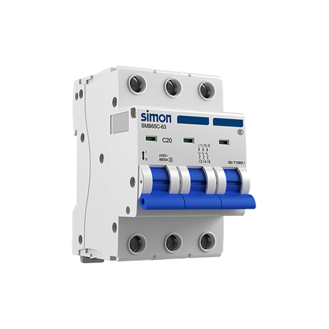 Aptomat dòng cắt 6000A 3P MCB 6k 3P 25A Simon SMB65C-63C25/3