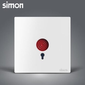  Bộ công tắc khẩn cấp mặt vuông màu trắng Simon S6 585901