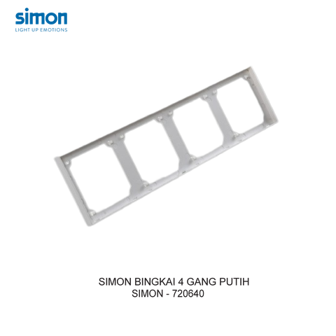  Khung viền bốn màu trắng Simon E6 720640