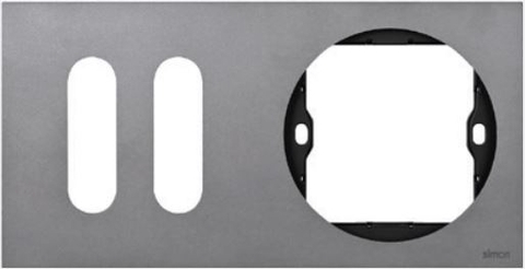 Khung viền đôi gồm khung đôi WAIST và khung tròn (TWIN WAIST-SHAPED+ROUND) màu Grey Simon S20 820824-21