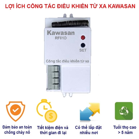 Công tắc điều khiển từ xa Kawasan RF01D (30~100m)