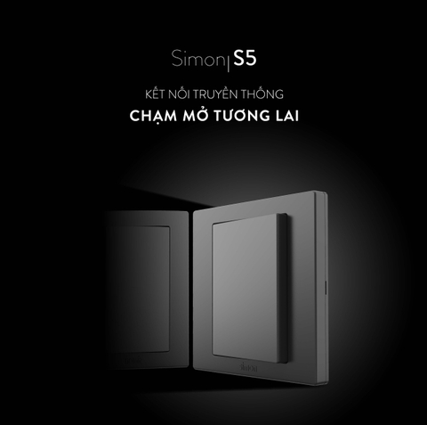  Bộ Ổ cắm mạng cat 6 + điện thoại  chuẩn vuông màu Xám (Grey) Cao Cấp Simon S5 S5843-61