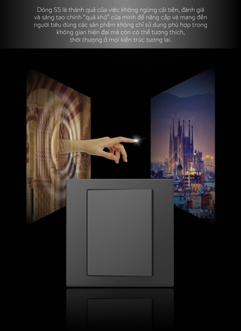  Bộ công tắc ba 2 chiều 16AX  chuẩn vuông màu Xám (Grey) Cao Cấp Simon S5 S5132-61