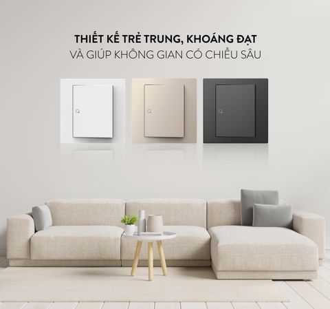  Bộ công tắc ba 1 chiều 16AX  chuẩn vuông màu Sâm Panh (Champagne) Simon S5 S5131-46