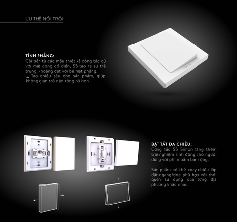  Bộ Ổ cắm mạng cat 6 + điện thoại chuẩn vuông màu trắng Simon S5 S5843