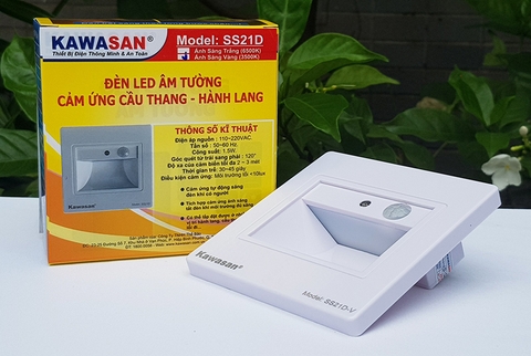Đèn Cảm Ứng Cầu Thang chuẩn vuông KAwasan SS21D