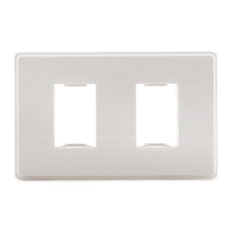 Khung ngang 118 (dùng cho 2 module S cách) màu trắng Simon 51A H118-2