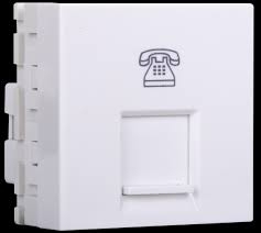 Ổ cắm điện thoại chuẩn RJ11 (M module) màu trắng Simon 51A H521